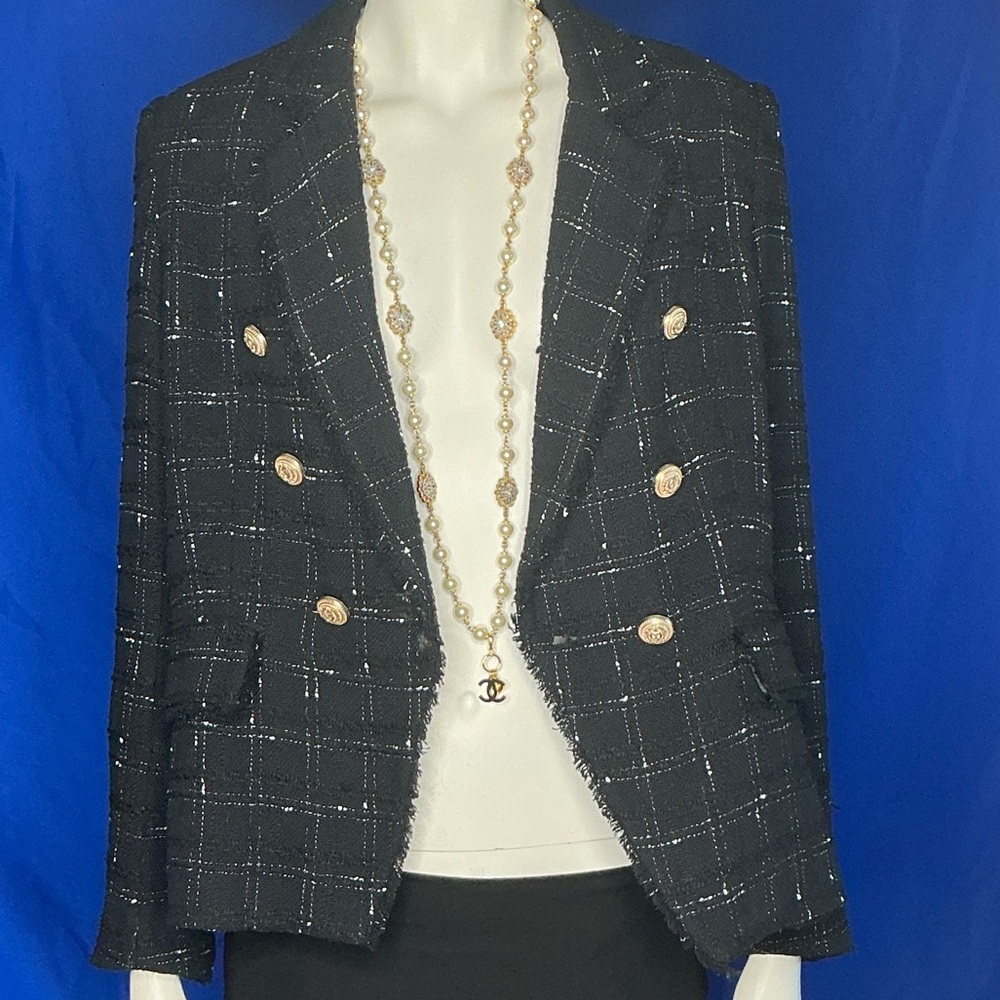 Generation Love Black Checkered Blazer